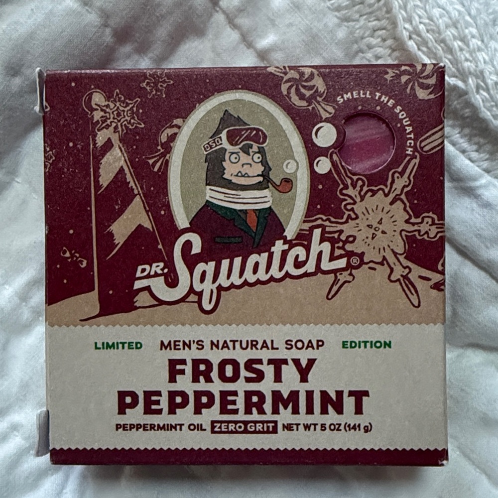 Dr. Squatch Frosty Peppermint Men's Natural Soap - Limited Edition